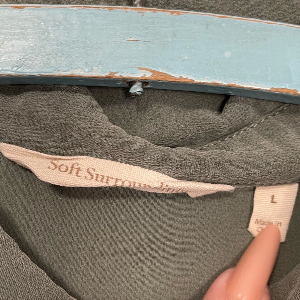 Soft Surroundings Silk Button Down Long Sleeve Top - image 6